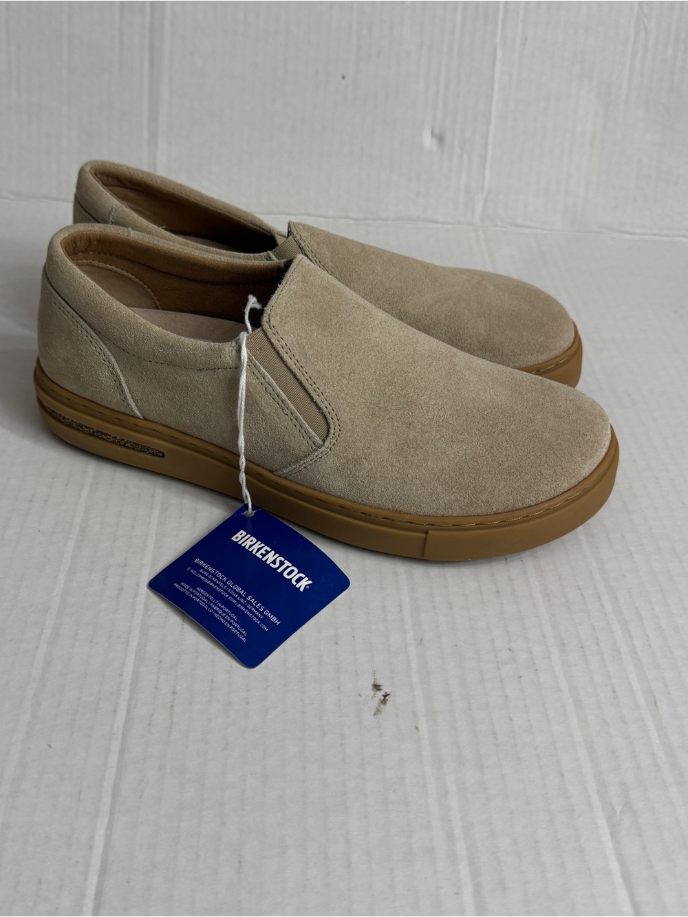 Birkenstock Women’s oseugo Taupe Suede Slip-On Sneakers